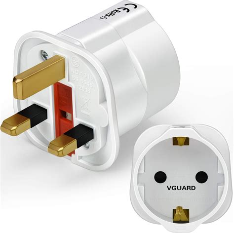 European To Uk Plug Adapter 1 Pack Eu To Uk Plug Adapter 2 Pin Plug