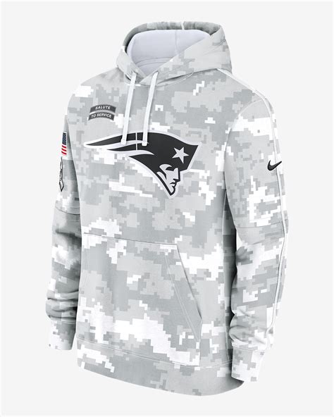 Sudadera Con Gorro Sin Cierre Nike De La Nfl Para Hombre New England Patriots Salute To Service