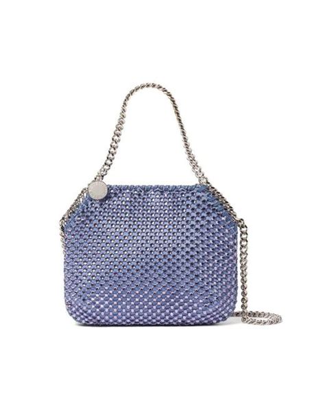 Stella Mccartney Falabella Mini Crystal Embellished Tote Bag In Blue Lyst