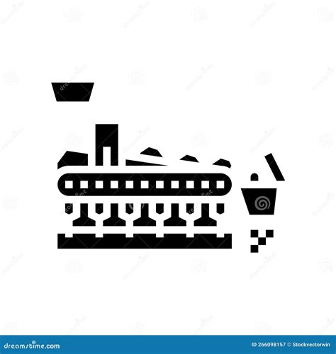 Sinter Plant Steel Production Glyph Icon Vector Illustration Stock