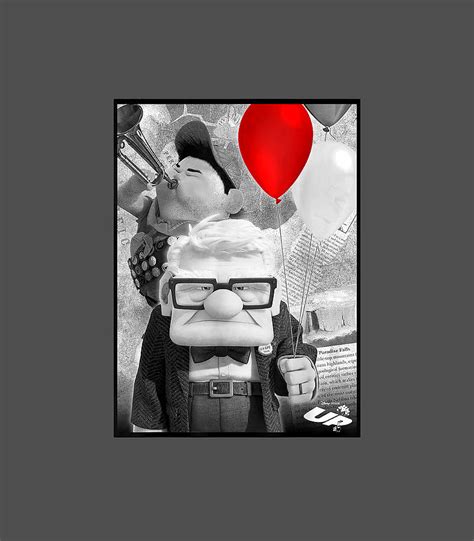 Disney Pixar UP Carl Russell Trumpet Red Balloon Digital Art by Cullao ...