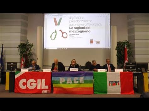 Autonomia Differenziata Convegno Di Cgil E Anpi A Matera YouTube