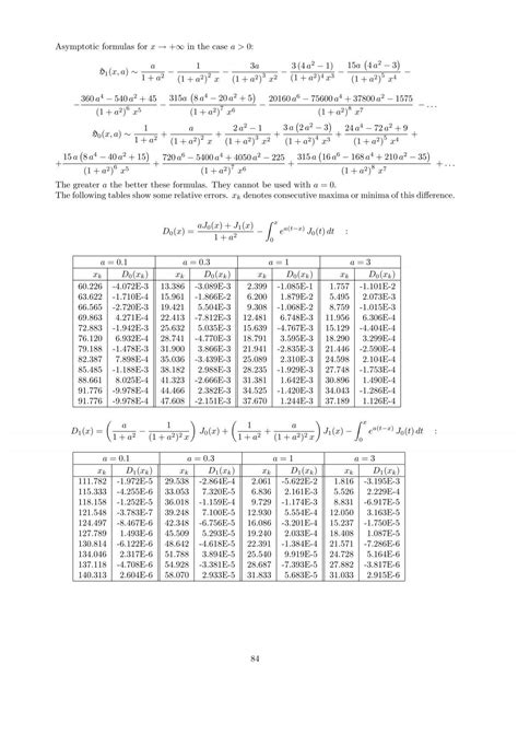 Asymptotic Formulas For X