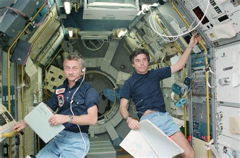 Esa Owen Garriott And Ulf Merbold In Spacelab