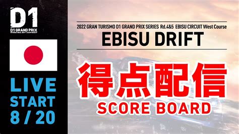 2022 GRAN TURISMO D1 GRAND PRIX SERIES Rd 4 EBISU 8 20 Scoreboard