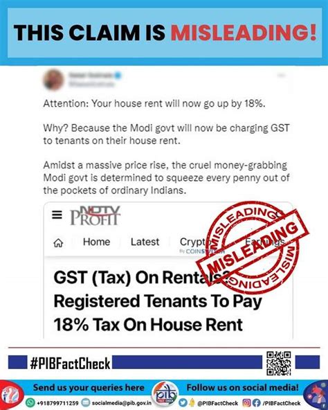 Claim Of Gst On House Rent For Tenants Is Misleading Govt