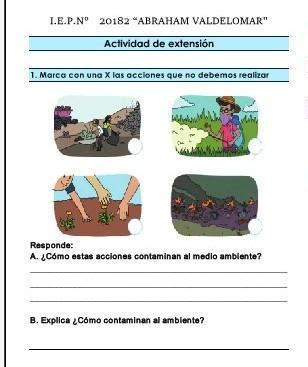 cómo estas acciones contaminan al medio ambiente ayuda es para hoy doy