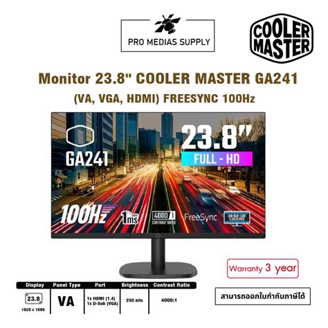 Cooler Master Monitor Ga Va Vga Hdmi Freesync Hz