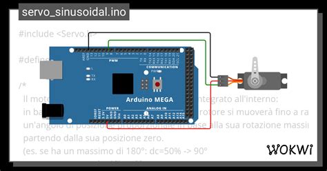 Servo Sinusoidal Ino Wokwi ESP32 STM32 Arduino Simulator