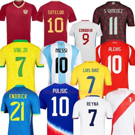 Copa America 2024 Soccer Team Shirts Featuring Venezuela Uruguay