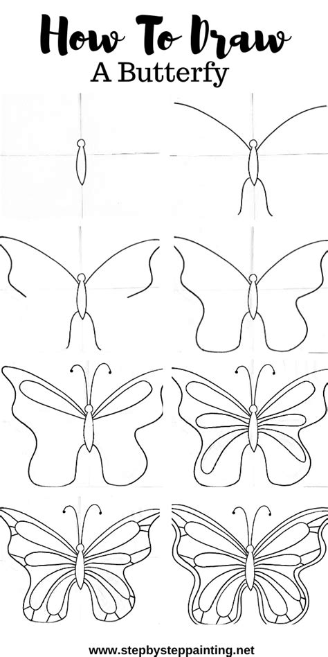 How To Draw A Butterfly Easy Step By Step Drawing Tutorial Butterfly Art Drawing Easy