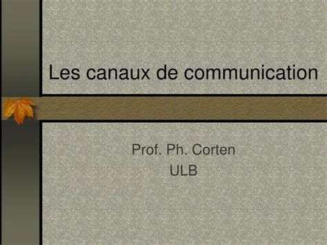 Ppt Les Canaux De Communication Powerpoint Presentation Free