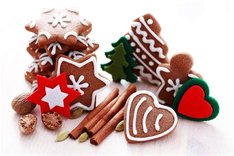 K K Christmas Cookies Cinnamon Nuts White Background Design