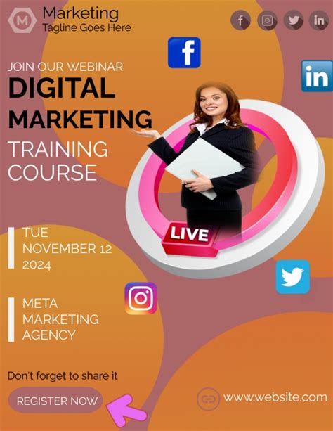 Copy Of Digital Marketing Training Course Postermywall