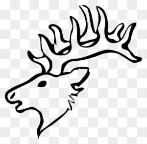 Elk-head File Size - Bull Elk Head Silhouette - Free Transparent PNG ...