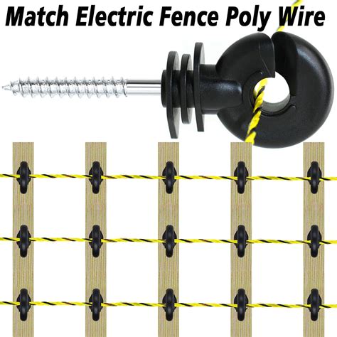 Pcs Black Electric Fence Insulator Screw In Insulator Fence Ring