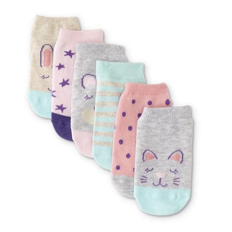 Toddler Girls' 6-Pairs Low-Cut Socks - Assortment