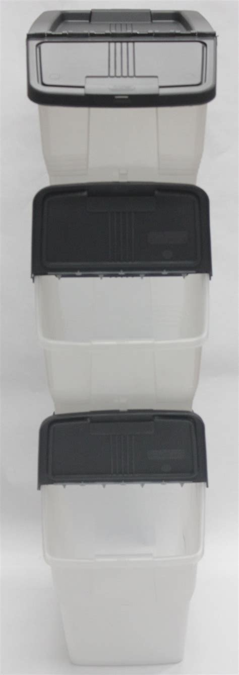 Wtm Cbbl 32 Stackable Bins With Hinged Lids 32 Quart Buy Online In