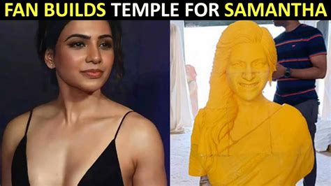 Picture Of The Idol At A Temple Being Dedicated To Samantha Ruth Prabhu