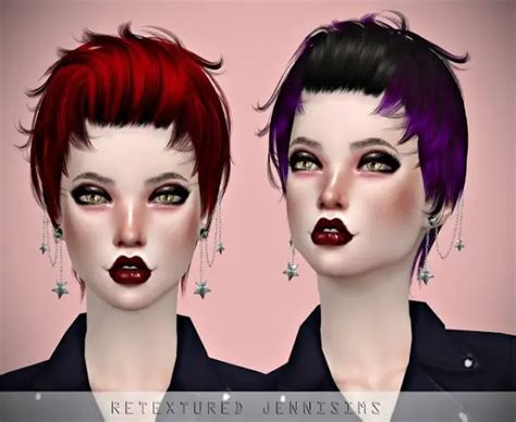 Jenni Sims Newsea`s Benjamin Hair Retextured Sims 4 Hairs