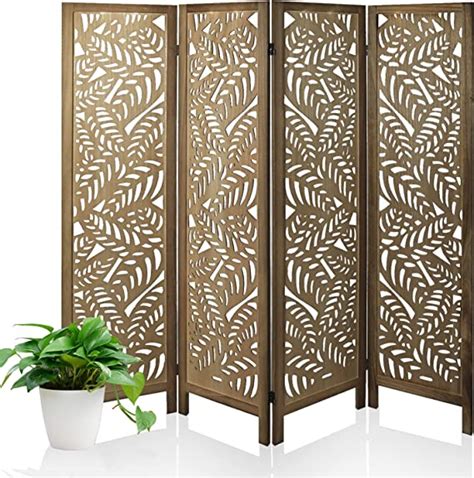 Amazon Babion 4 Panels Wood Room Divider Carved Room Dividers And