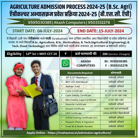 B Sc Agriculture Admission Process