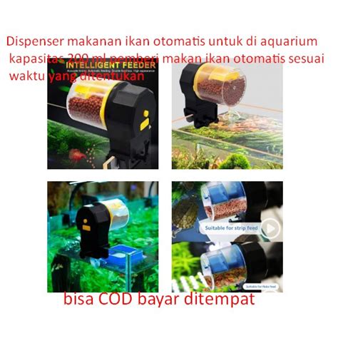 Jual Dispenser Makanan Ikan Otomatis Untuk Di Aquarium Kapasitas 200 Ml