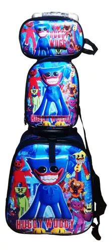 Mochila Huggy Wuggy Set Completo Poppy Playtime Cuotas sin interés