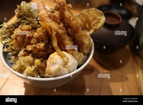 Large Traditional Japanese Tendon Dish In High Class Japanese