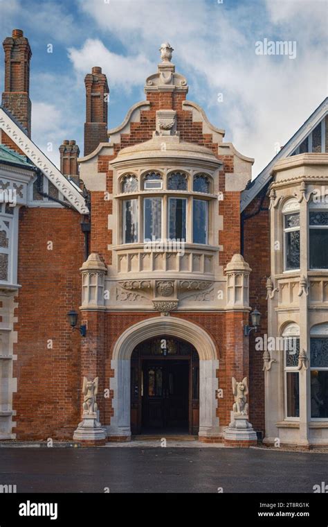 The Entrance To Bletchley Park Mansion Home Of The Code Breakers Who