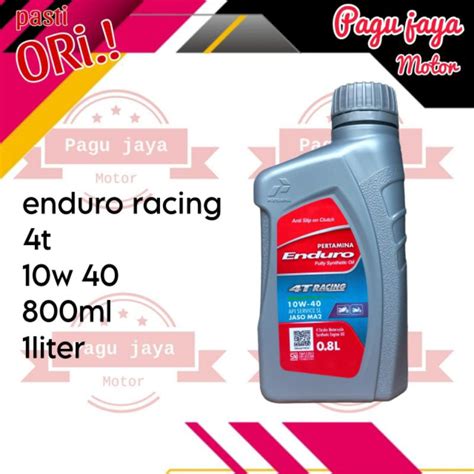 Jual Oli Mesin Enduro Racing Ml Liter Sae W Pertamina Shopee