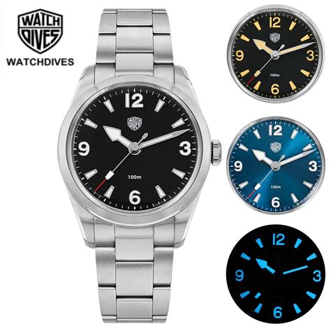 Watchdives WD1960S Reloj De Buceo Cl Sico De 36mm VH31 Movimiento De