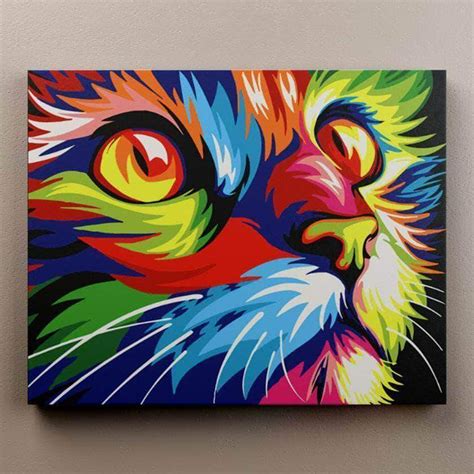 Abstract Cat Painting