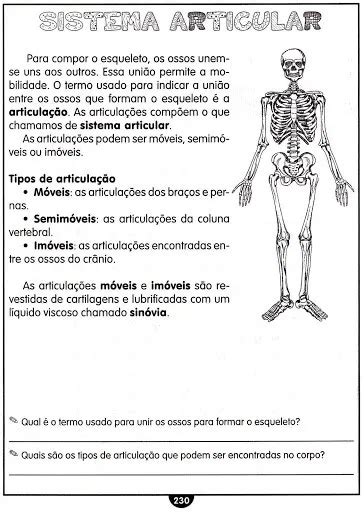 Atividades Sobre Esqueleto Humano Para Imprimir Online Cursos