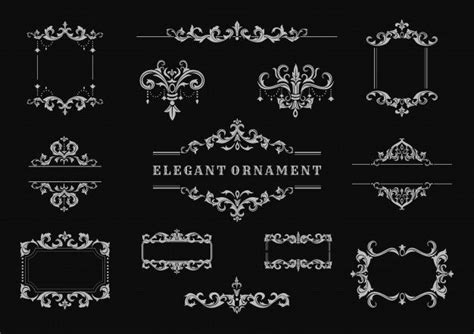 Classic Ornament Frame Vintage Border Illustration Premium Vector