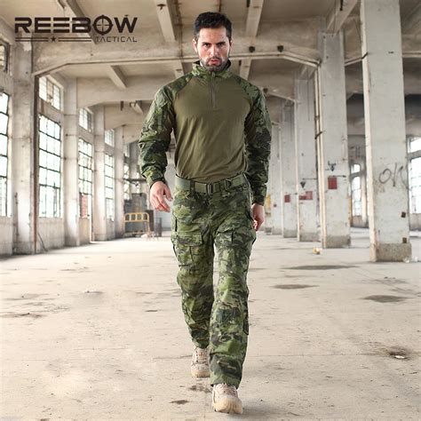 REEBOW TACTICAL Military Uniform Multicam Army Combat Shirt Uniform ...