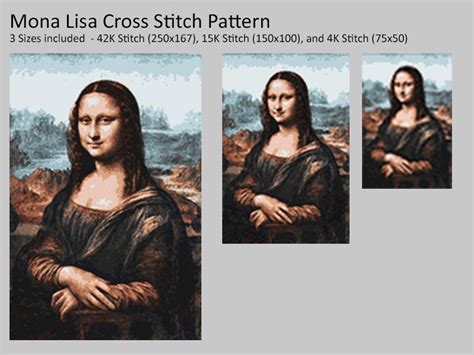 Mona Lisa Cross Stitch Pattern - Etsy