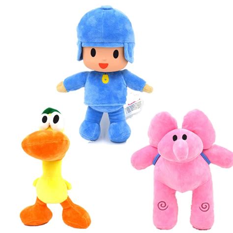 3pcs/lot Pocoyo Friends bandai Plush Toys Doll Pocoyo Elly Pato Plush ...