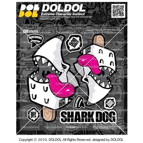 샤크독 서핑 하와이 튜닝 포인트 그래피커 스티커 Sharkdog Surfing Sticker Graphicer