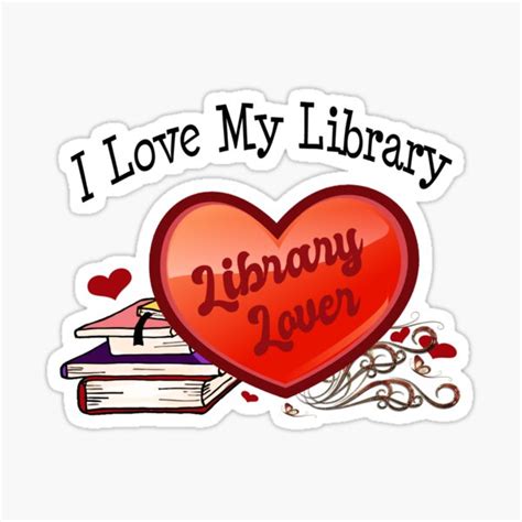 I Love My Library Stickers Redbubble