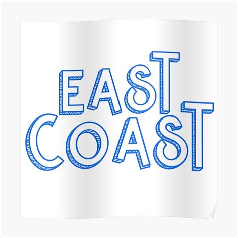 East Coast Poster For Sale By Atelieraz Redbubble