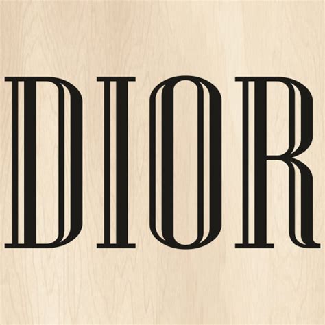 The Word Dior Written In Black On A Wooden Background