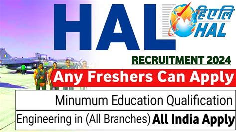 HAL Recruitment 2024 FRESHERS HAL Job Notification OUT 2024 HAL