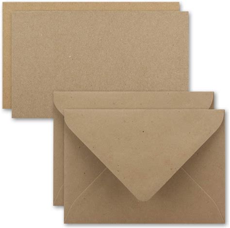 Lot De 100 Mini Enveloppes En Papier Kraft Pour Cartes De Visite