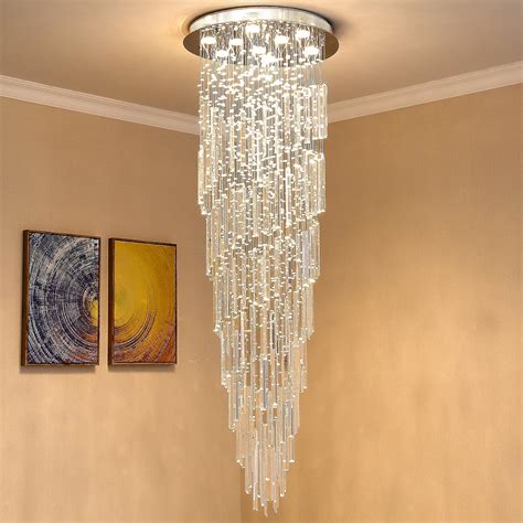 Saint Mossi 9 Lights K9 Crystal Chandelier Raindrop Chandelier Light