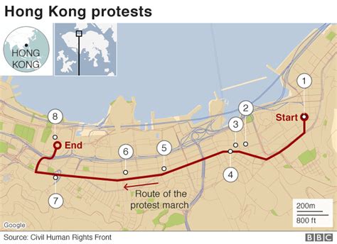 Hong Kong Protests Scale Of The March In Photos BBC News