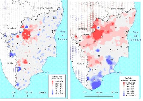 Map Of Juvenile Sex Ratios And Sex Ratios In Tamil Nadu 1991