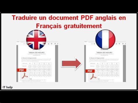 Traduire un document PDF anglais en Français gratuitement YouTube