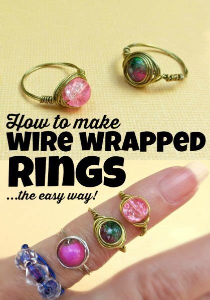 Tutorial Wire Wrapped Bead Rings Dollar Store Crafts