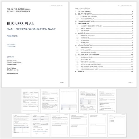 Business Plan Template Fill In The Blanks